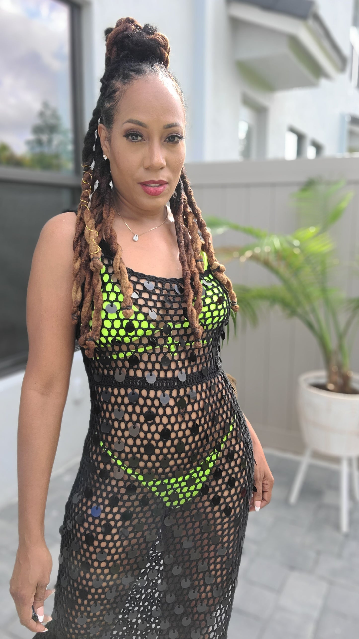 Let's Go To Bali -Cover Up Midi Dress | Black