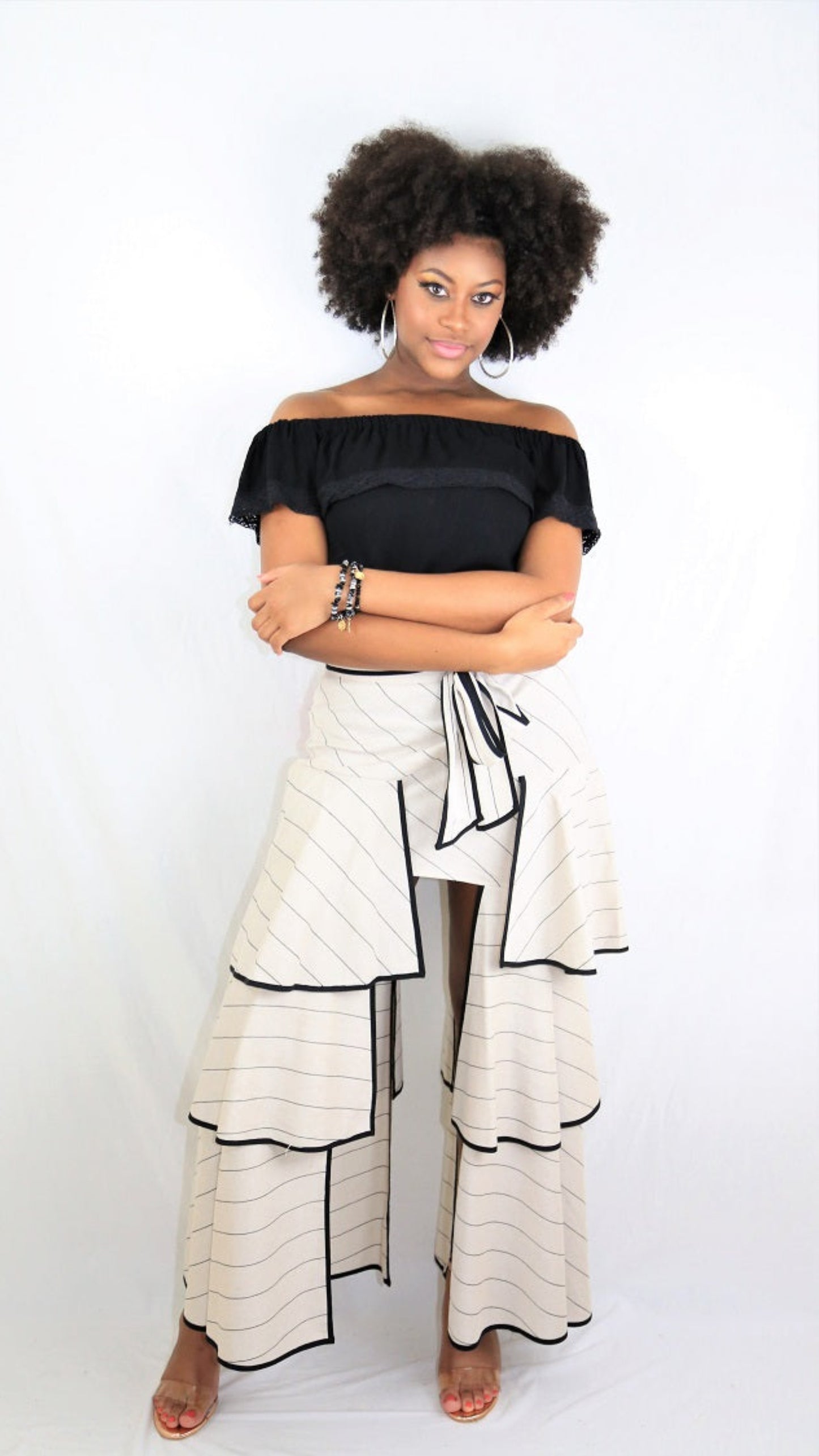 Multi Layered Linen Skirt