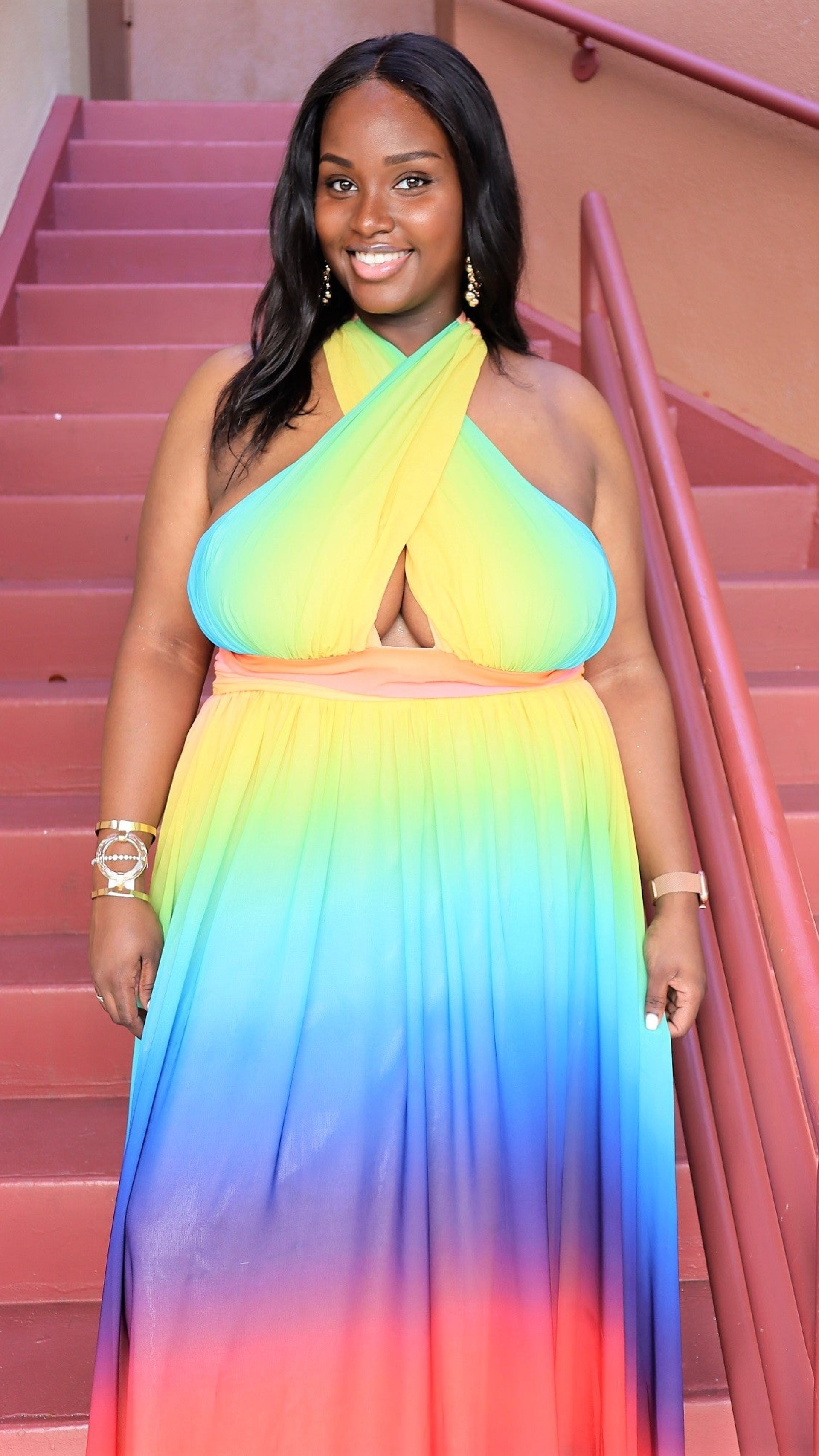 Rainbow clothing store dresses sales plus size